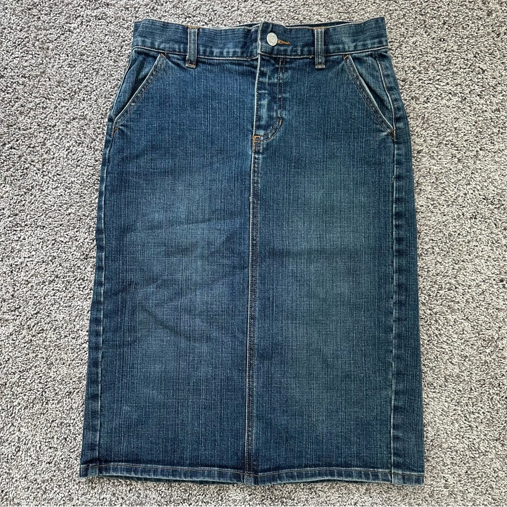 Y2k GAP Denim Midi Skirt